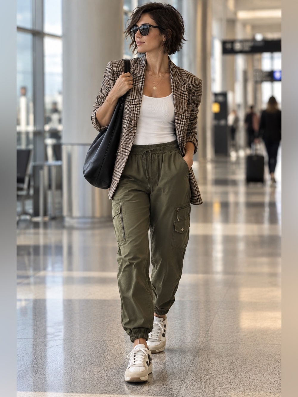 Banana Republic Petite XS Olive Green Cargo Jogger Pants Tencel